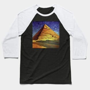 Pyramid of Egypt, Vincent van Gogh style, oil on canvas Baseball T-Shirt